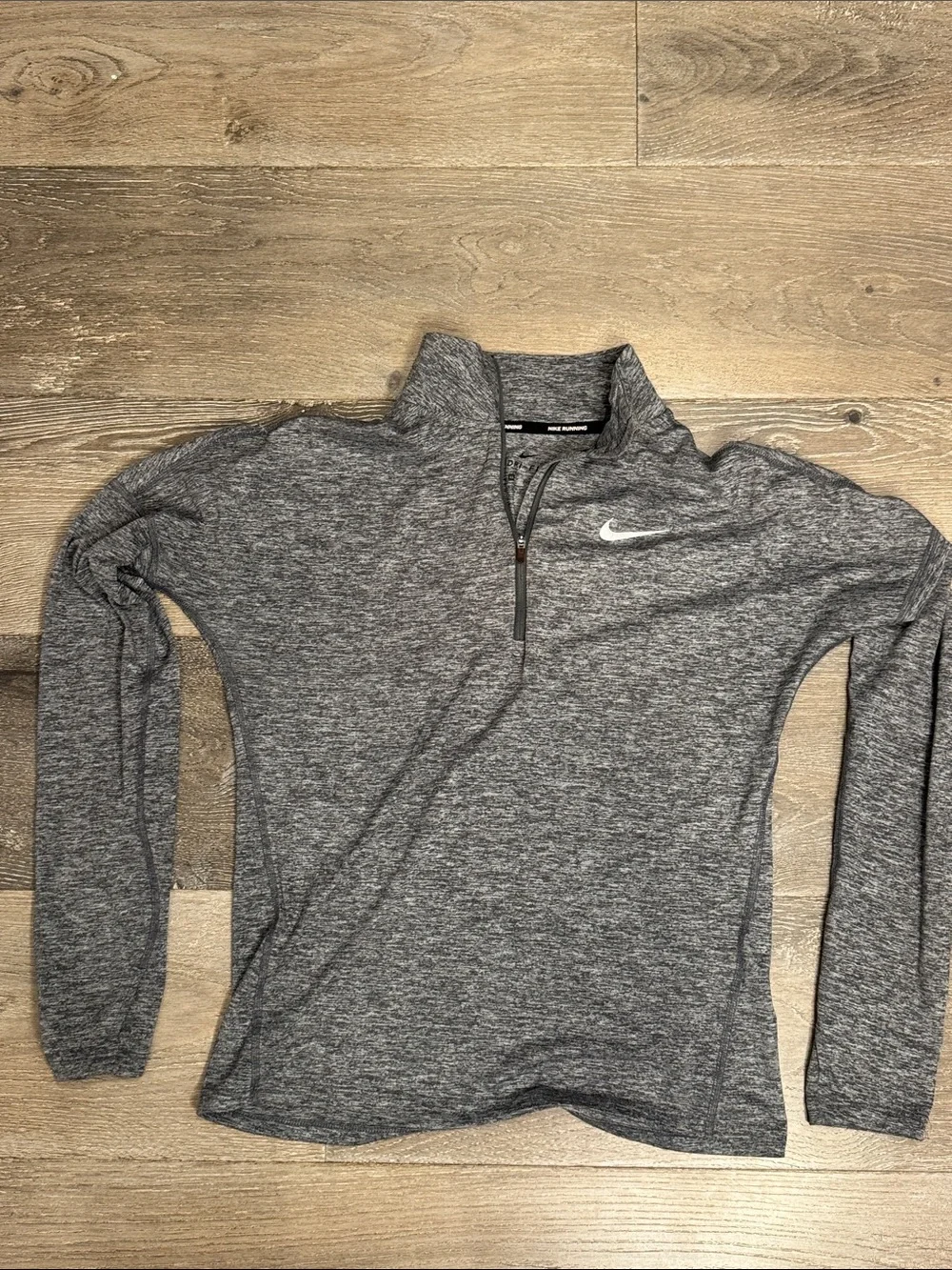Nike Women's Heather Gray Quarter-Zip Performance Pullover 1235